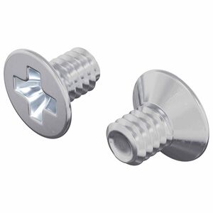 vidaXL Viti a testa conica 2 pz Argento M4 x 6 mm Acciaio