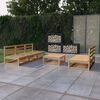 vidaXL Set Divani da Giardino 6 pz in Legno Massello di Pino