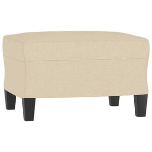 vidaXL Poggiapiedi Crema 60x50x41 cm in Tessuto