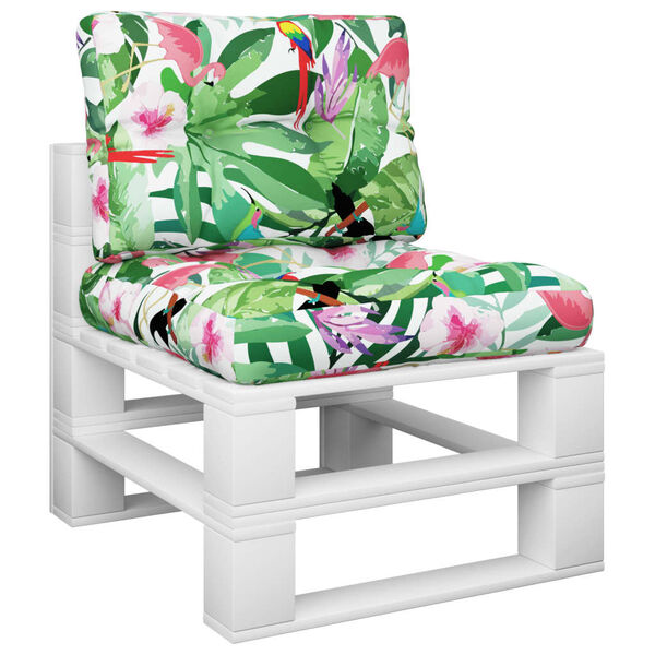 vidaXL Cuscini per Pallet 2 pz Multicolori in Tessuto