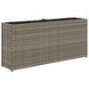 vidaXL Fioriera da Giardino con 2 Vasi Grigia 90x20x40cm in Polyrattan