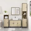 vidaXL Set Mobili da Bagno 4 pz Rovere Sonoma in Legno Multistrato