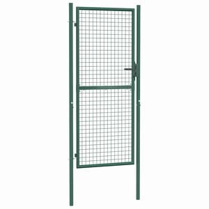 vidaXL Cancello per Recinzione in Acciaio 100x200 cm Verde