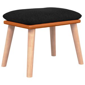 vidaXL Poggiapiedi Nero 45x29,5x35 cm in Tessuto e Similpelle
