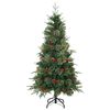 vidaXL Albero di Natale Artificiale con Rami Pieghevoli Verde 150 cm