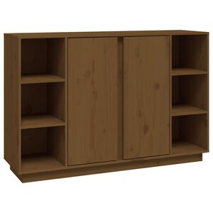 vidaXL Credenza ambra 120x35x80 cm in Legno Massello di Pino