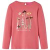 Maglietta da Bambina a Maniche Lunghe Rosa Antico 104