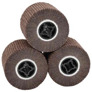 vidaXL Rulli Abrasivi 3 pz Marrone 12 x 12 x 10 cm Fibre sintetiche