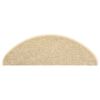 vidaXL Tappetini per scale 15 pz 65x21x4 cm Beige chiaro Semicircolari Grandi