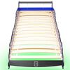 vidaXL Letto con Luci LED per Bambino Auto da Corsa 90x200 cm Blu
