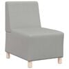 vidaXL Divano componibile senza braccioli grigio nuvola 55 cm in tessuto