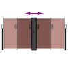 vidaXL Tenda da Sole Laterale Retrattile Marrone 120x1200 cm