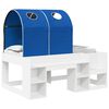 vidaXL Letto con Tunnel 3 pz Bianco e Blu Legno ingegnerizzato