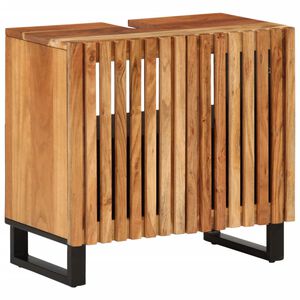 vidaXL Mobile Lavabo da Bagno 62x34x58cm in Legno Massello di Acacia