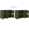 vidaXL Credenza Verde Oliva 100,5x39x72 cm in Acciaio