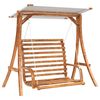 vidaXL Panca a Dondolo con Tetto Massello di Abete Finitura in Teak