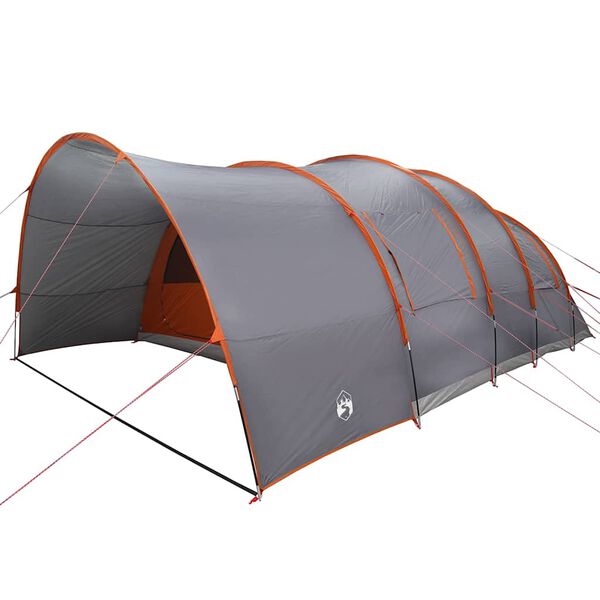 vidaXL Tenda a tunnel con tetto Grigio e arancione 710 x 460 x 245 cm