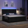 vidaXL Letto a molle con materasso con led Nero 200 x 200 cm Tessuto