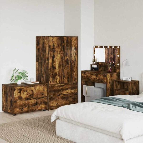 vidaXL Armadio Rovere fum&eacute; 80 x 48 x 57 cm Legno multistrato