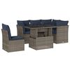 vidaXL Set Divani da Giardino 6 pz con Cuscini Grigio in Polyrattan