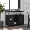 vidaXL Credenza Nera 100x35x80 cm in Legno Multistrato