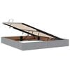 vidaXL Letto con contenitore e LED Grigio chiaro 180 x 200 cm