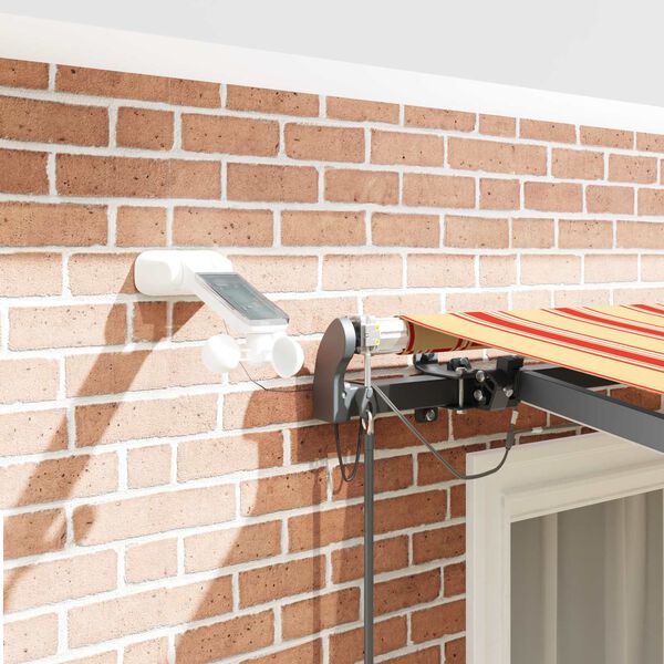 vidaXL Tessuto per Tenda Giallo e Arancione 300 x 250 cm Poliestere