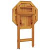 vidaXL Tavolo da Giardino Pieghevole Ø60x75cm Legno Massello di Acacia