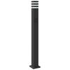vidaXL Lampada da Terra per Esterni con Presa Nera 110 cm Alluminio