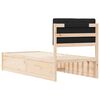 vidaXL Letto con Testiera Rivestita Nero 75 x 190 cm Pino massello