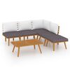 vidaXL Set Divani da Giardino 6 pz con Cuscini in Massello di Acacia