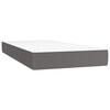 vidaXL Materasso a Molle Insacchettate Rigidit&agrave; Media Grigio 90x200x20 cm in Similpelle