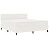 vidaXL Letto a molle Crema e Bianco 180 x 200 cm Tessuto in Cords