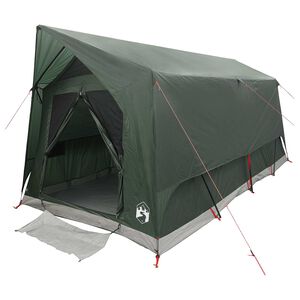 vidaXL Tenda a tunnel Verde militare 8 persone Poliestere e Acciaio