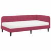 vidaXL Cornice del letto ad angolo Rosso Vino 90 x 200 cm Velluto