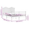 vidaXL Giroletto con Testiera Double in Legno Massello