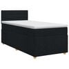 vidaXL Letto box spring con materasso Nero 80 x 200 cm Tessuto
