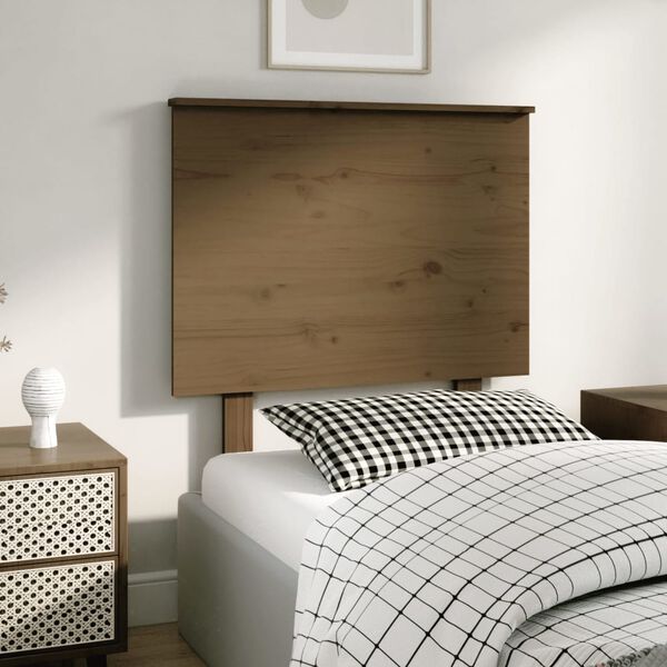 vidaXL Testiera per Letto ambra 79x6x82,5 cm in Legno Massello di Pino