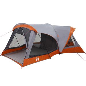 vidaXL Tenda Familiare Grigio e arancione 550 x 555 x 208 cm