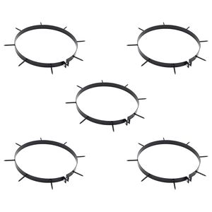 vidaXL Morsa per Aeratore del Prato con Punti 5 pcs &Oslash; 30 cm Acciaio