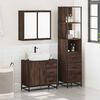 vidaXL Set Mobili da Bagno 3 pz Rovere Marrone in Legno Multistrato