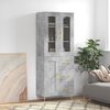 vidaXL Credenza Grigio Cemento 69,5x34x180 cm in Legno Multistrato