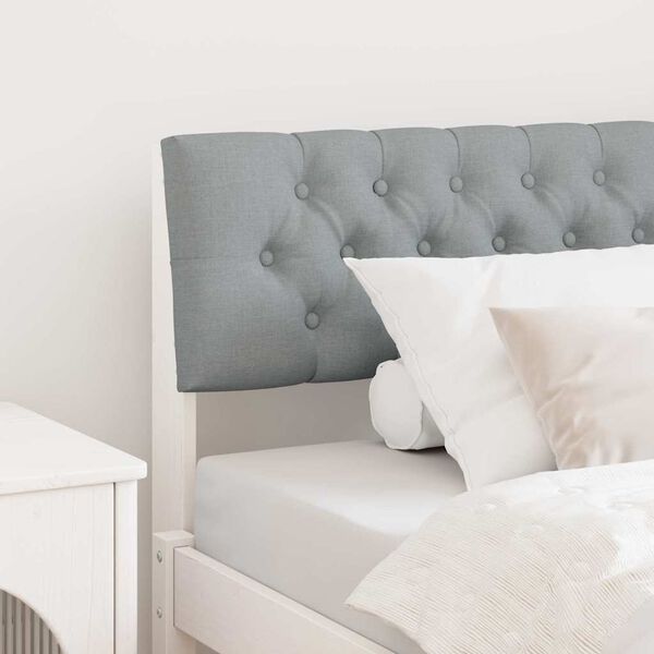 vidaXL Testiera imbottita Grigio chiaro 100 cm Pino massello