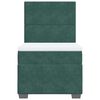 vidaXL Giroletto a Molle con Materasso Verde Scuro 80x200 cm Velluto