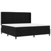 vidaXL Letto a Sorgente LED con materasso Nero 200 x 200 cm Tessuto