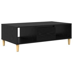 vidaXL Tavolino da salotto Rovere Nero 102 x 55 x 35 cm