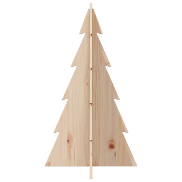 vidaXL Albero di Natale Decorativo in Legno 80 cm Legno Massello Pino