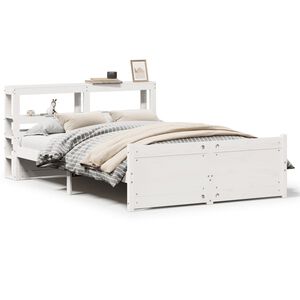 vidaXL Giroletto con Testiera senza Materasso Bianco 120x200 cm