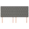 vidaXL Testiera Grigio Scuro 180x7x118/128 cm Tessuto