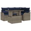 vidaXL Set da pranzo per esterni 5 pz Grigio Poly Rattan